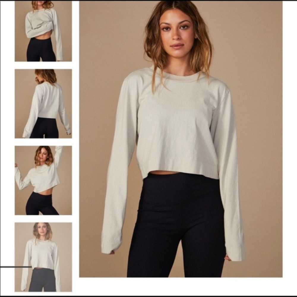 Tan + Lines Hollywood Tee in Bone